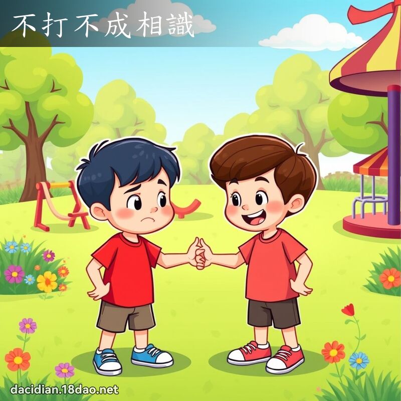 不打不成相識 - 國語大辭典配圖