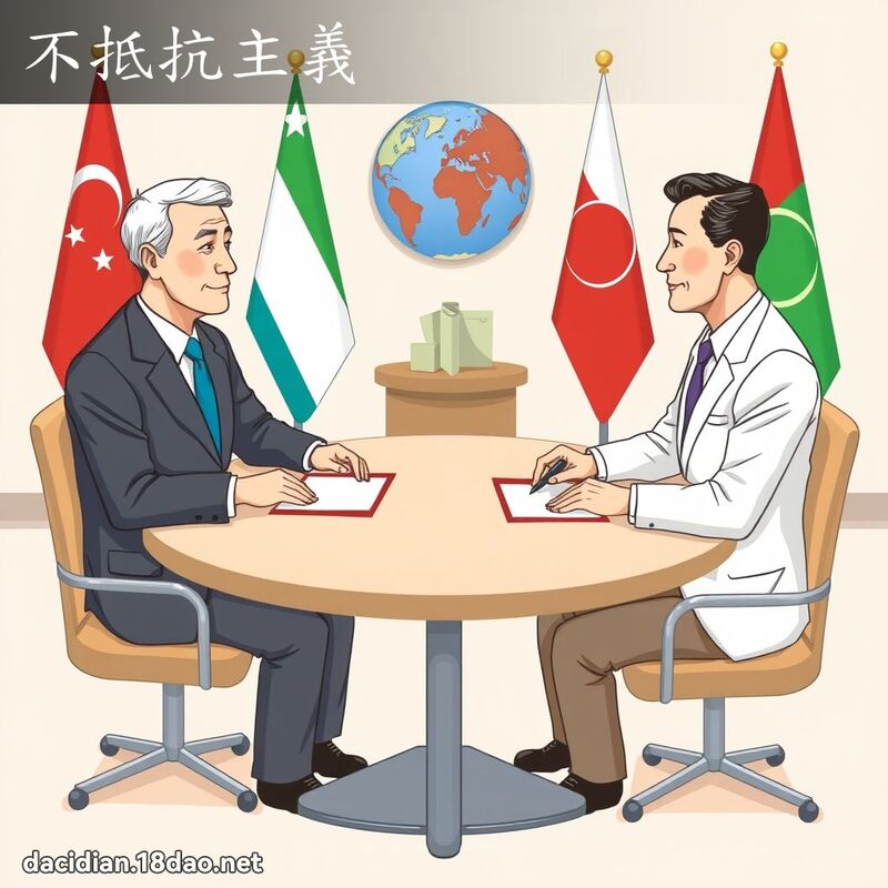 不抵抗主义 - 国语大辞典配图