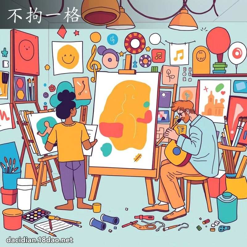 不拘一格 - 国语大辞典配图