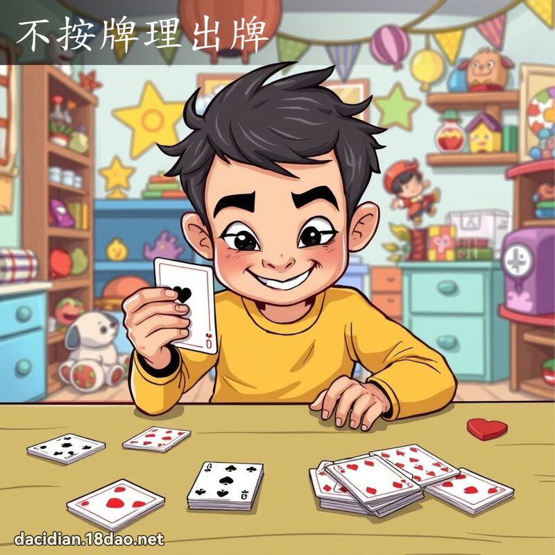 不按牌理出牌 - 國語大辭典配圖