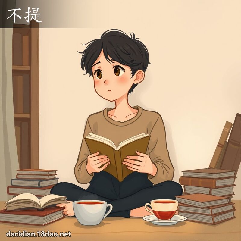 不提 - 国语大辞典配图