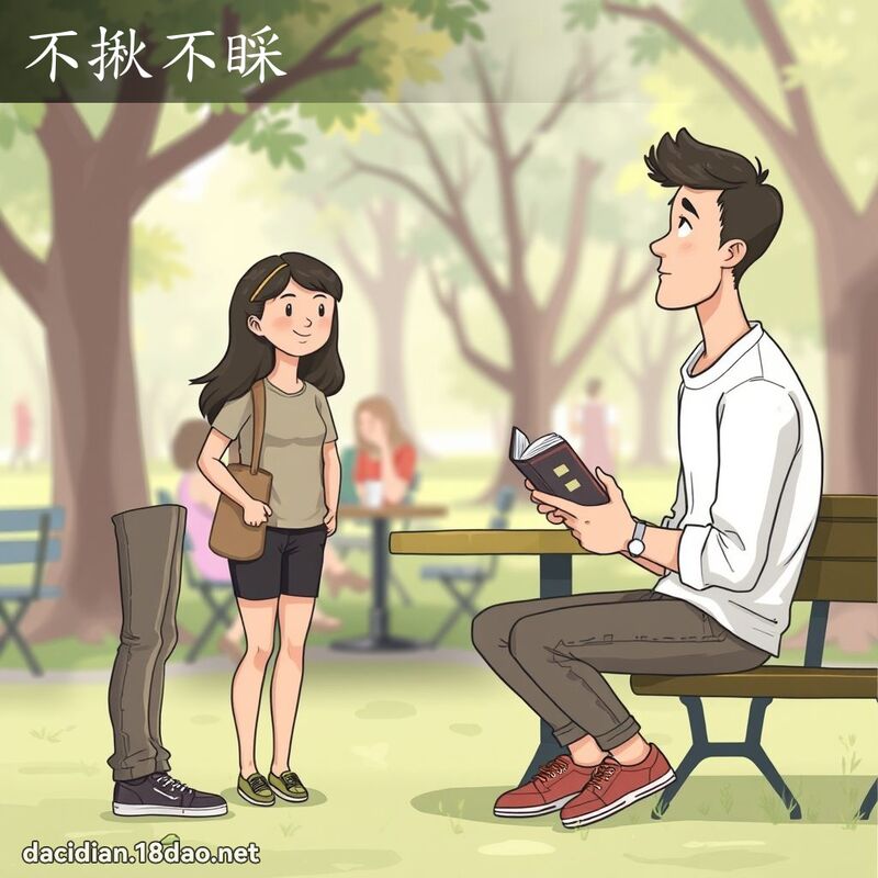 不揪不睬 - 國語大辭典配圖