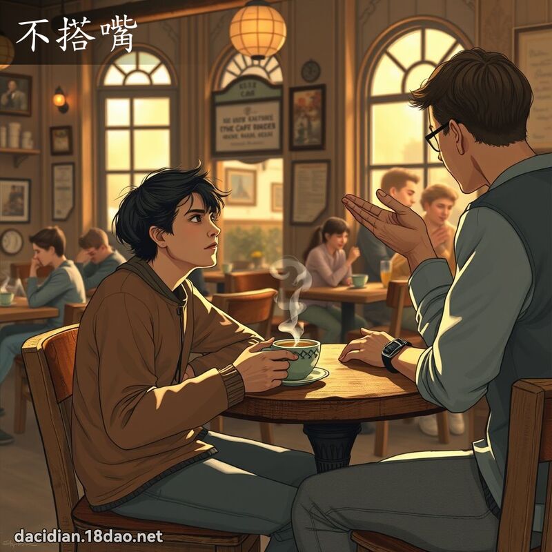 不搭嘴 - 國語大辭典配圖