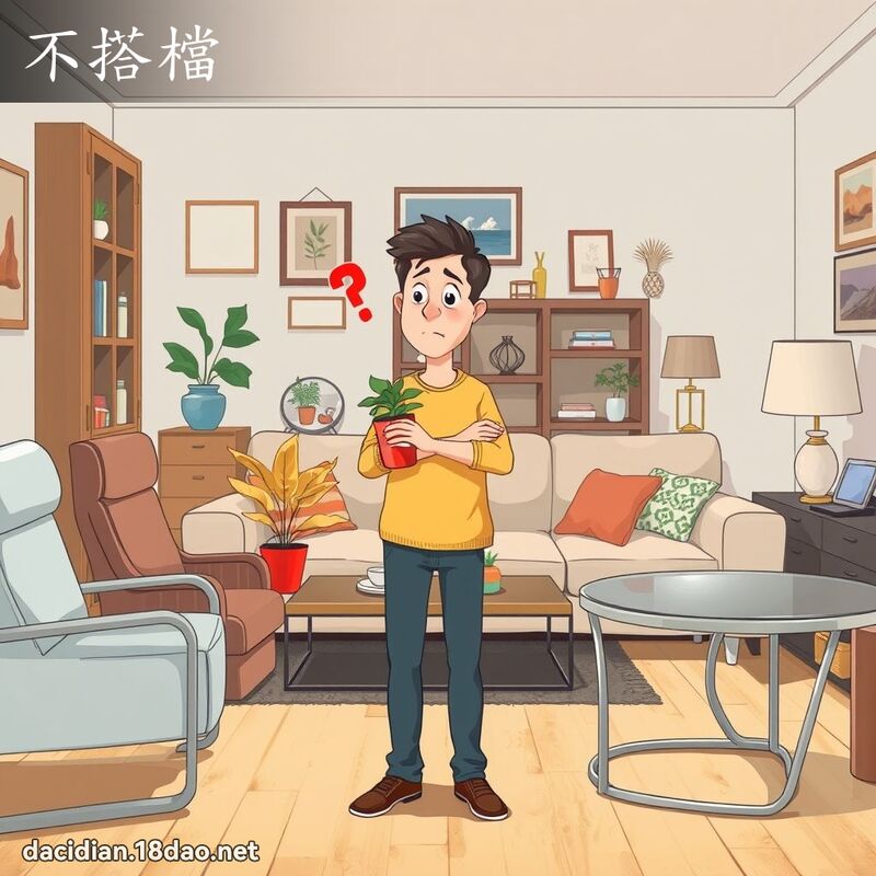 不搭档 - 国语大辞典配图