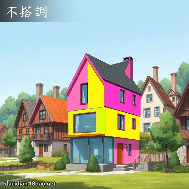 不搭調 - 國語大辭典配圖