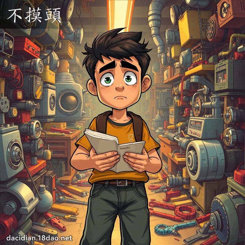 不摸头 - 国语大辞典配图