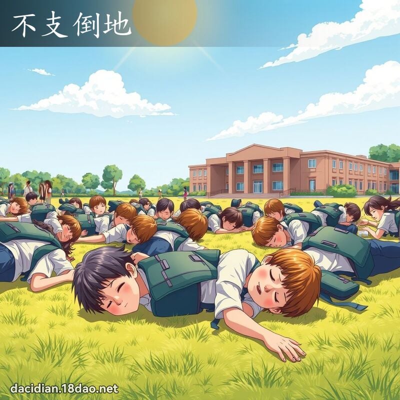 不支倒地 - 国语大辞典配图