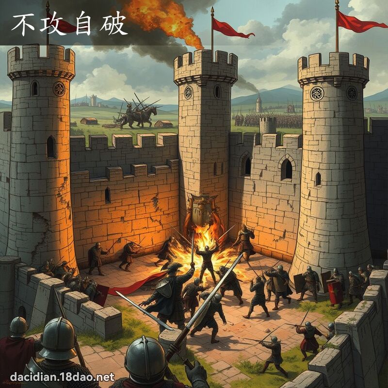 不攻自破 - 国语大辞典配图