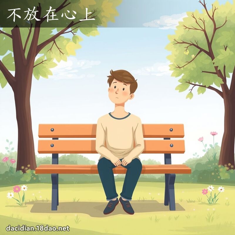 不放在心上 - 国语大辞典配图