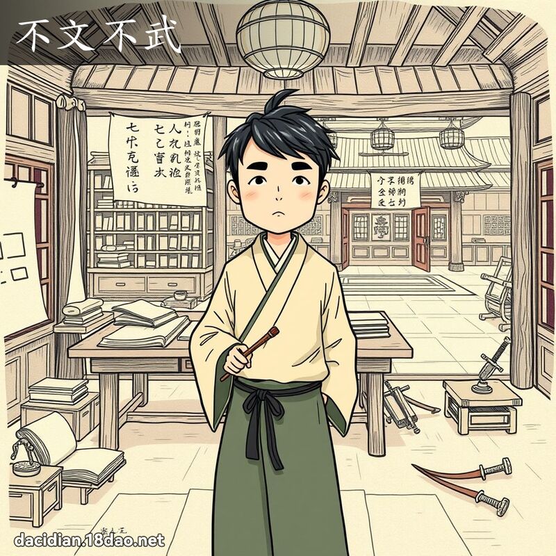 不文不武 - 國語大辭典配圖