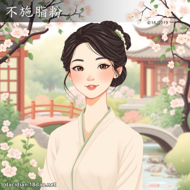 不施脂粉 - 國語大辭典配圖