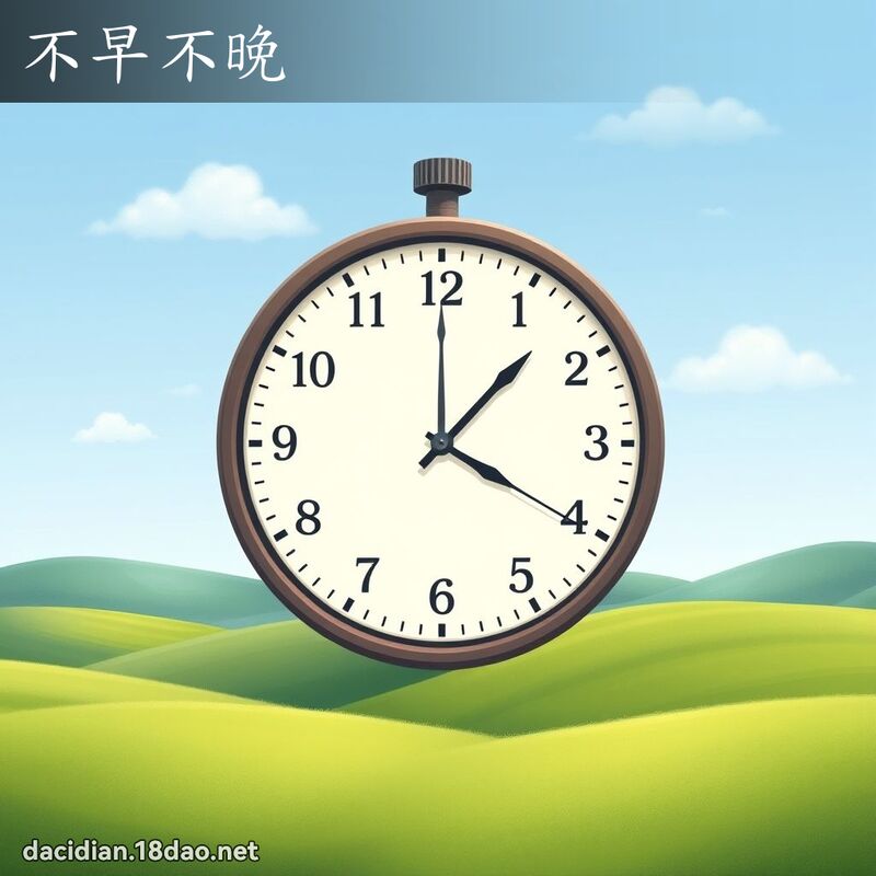 不早不晚 - 国语大辞典配图