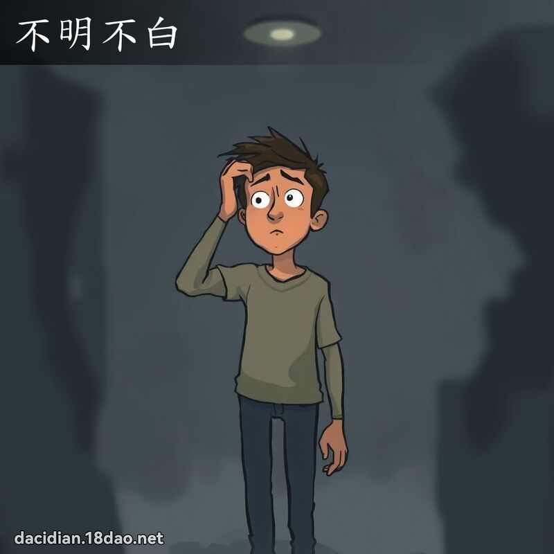 不明不白 - 國語大辭典配圖