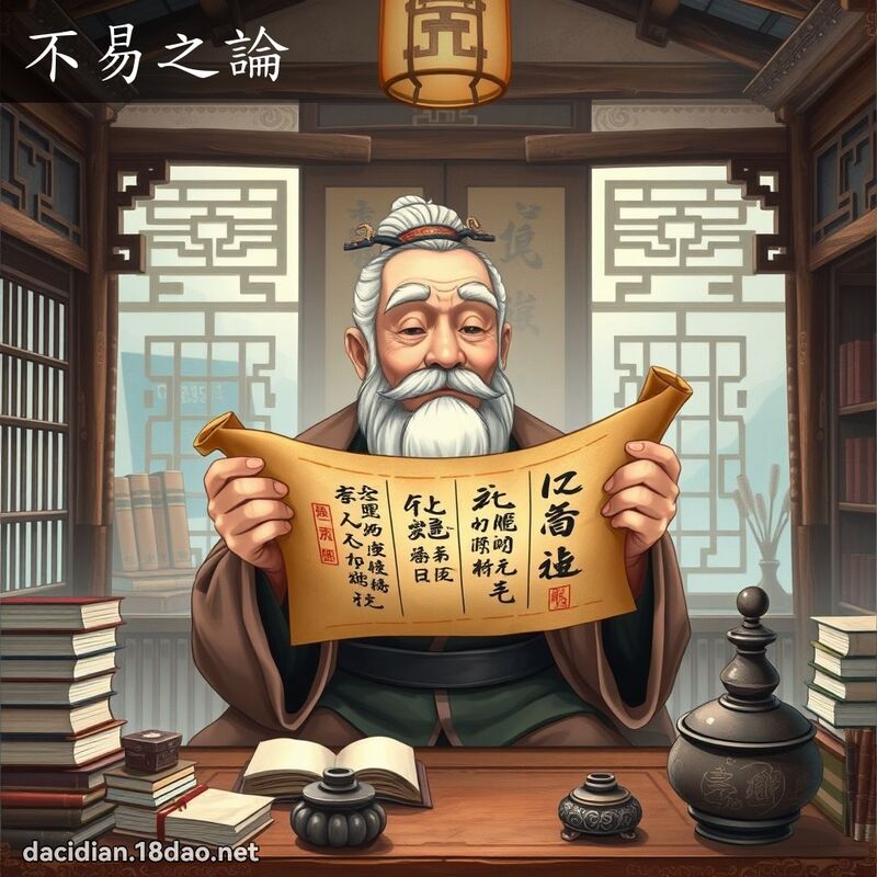 不易之论 - 国语大辞典配图