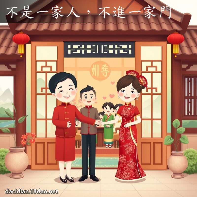 不是一家人，不進一家門 - 國語大辭典配圖