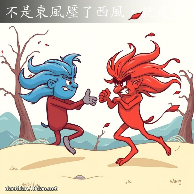 不是東風壓了西風，就是西風壓了東風 - 國語大辭典配圖