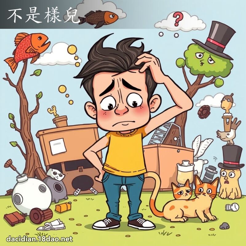 不是樣兒 - 國語大辭典配圖