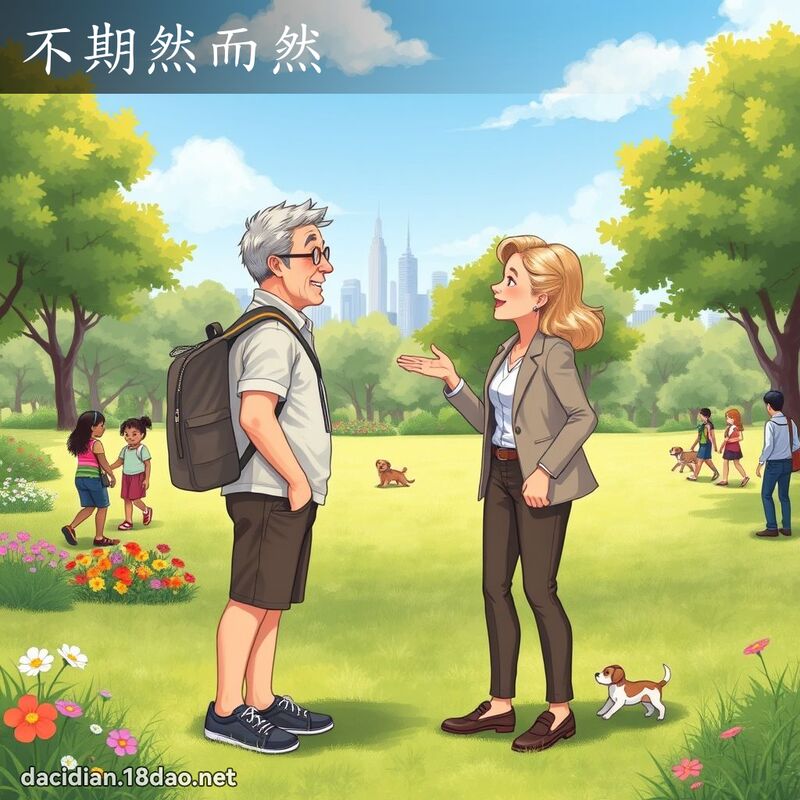 不期然而然 - 国语大辞典配图