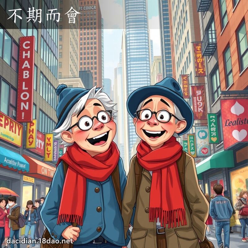 不期而会 - 国语大辞典配图