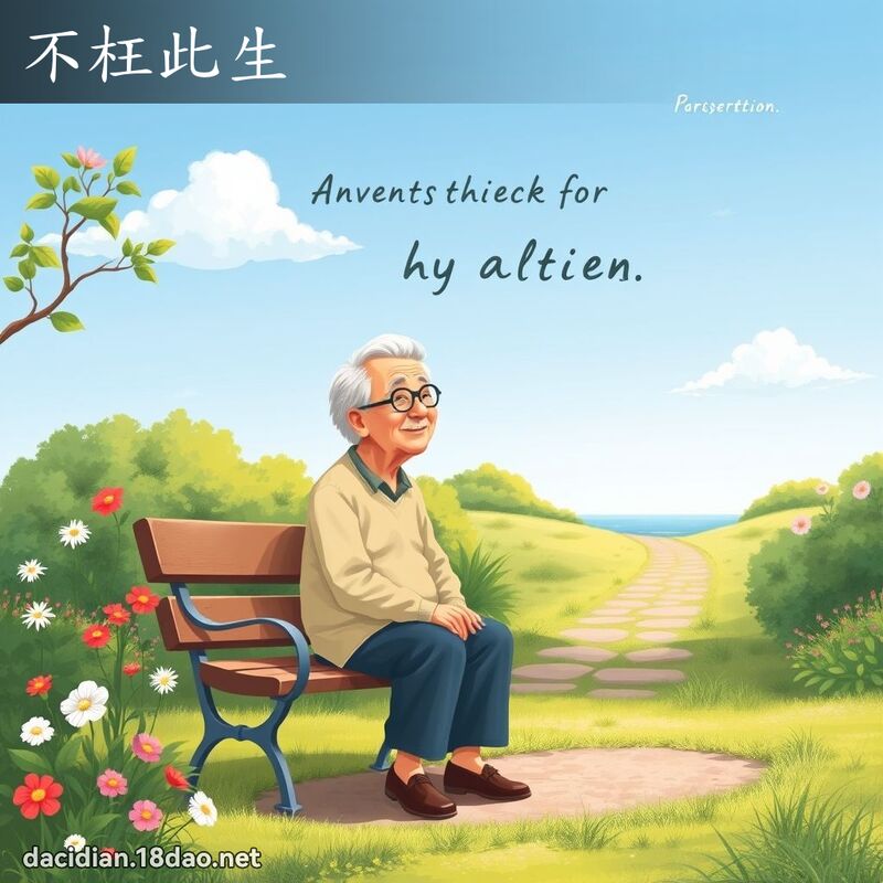 不枉此生 - 國語大辭典配圖