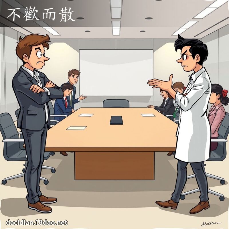 不欢而散 - 国语大辞典配图