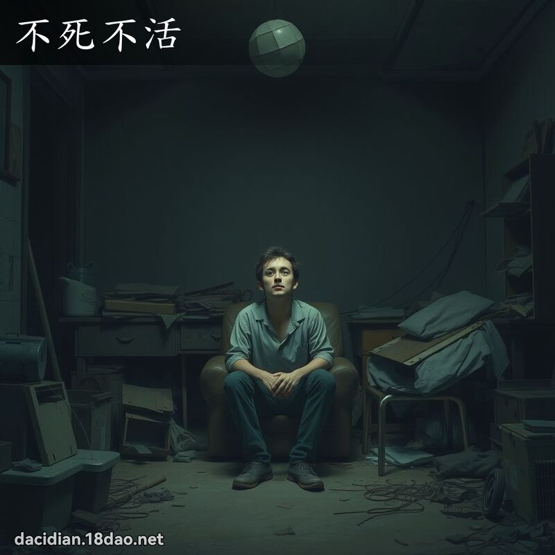 不死不活 - 国语大辞典配图