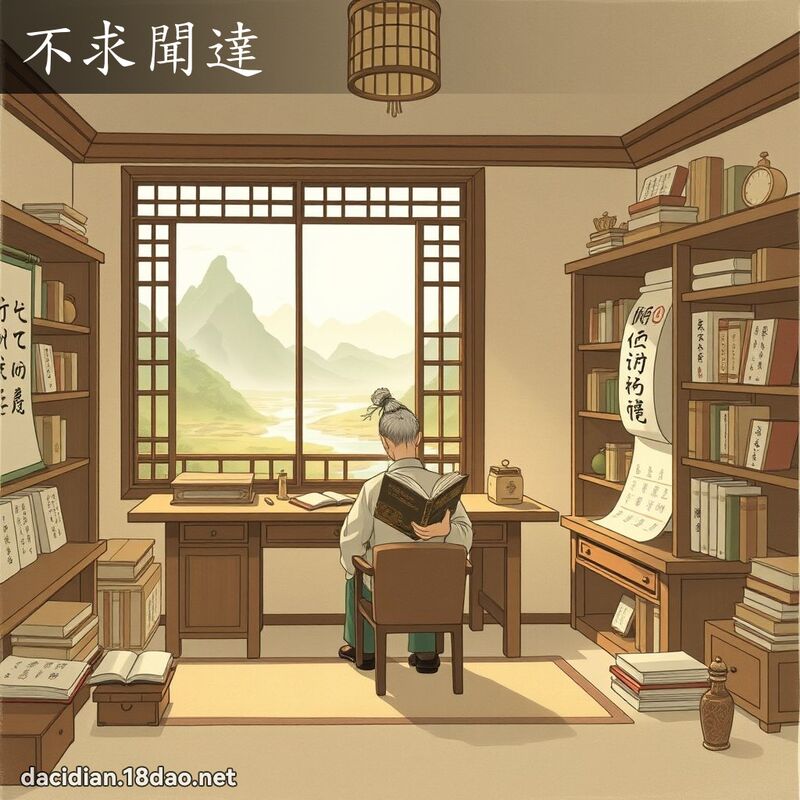不求聞達 - 國語大辭典配圖