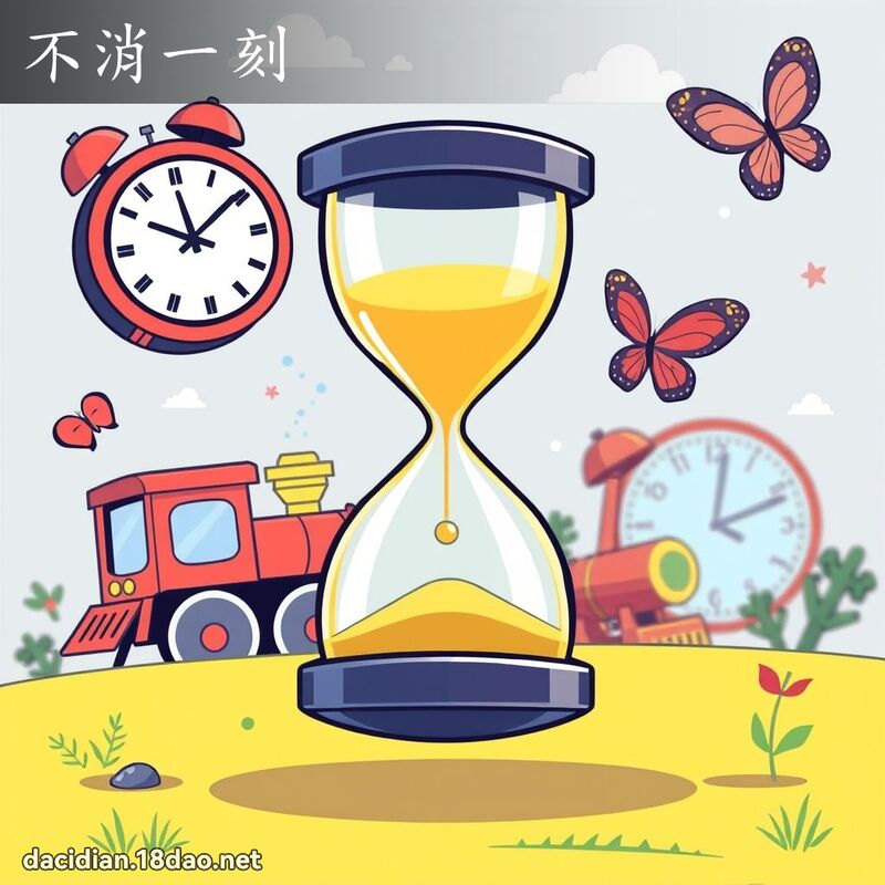 不消一刻 - 國語大辭典配圖