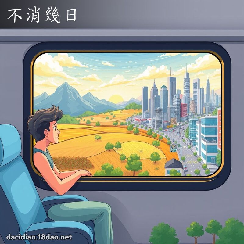 不消几日 - 国语大辞典配图