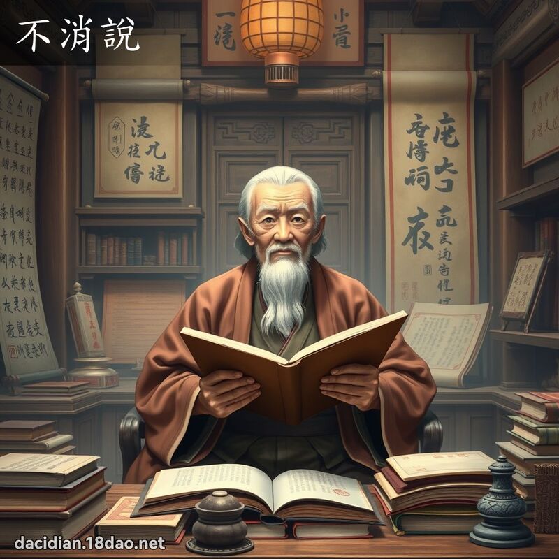 不消說 - 國語大辭典配圖