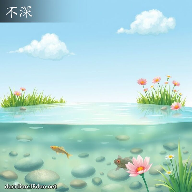 不深 - 國語大辭典配圖
