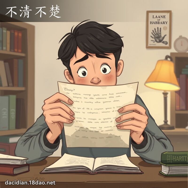 不清不楚 - 國語大辭典配圖