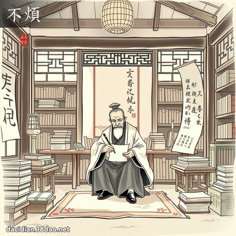 不煩 - 國語大辭典配圖