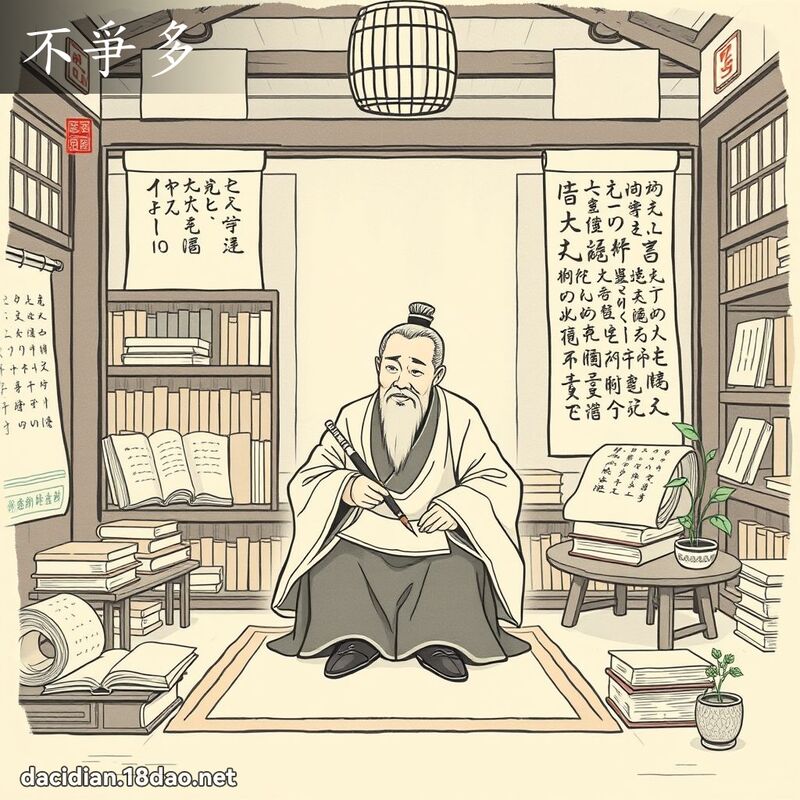 不爭多 - 國語大辭典配圖