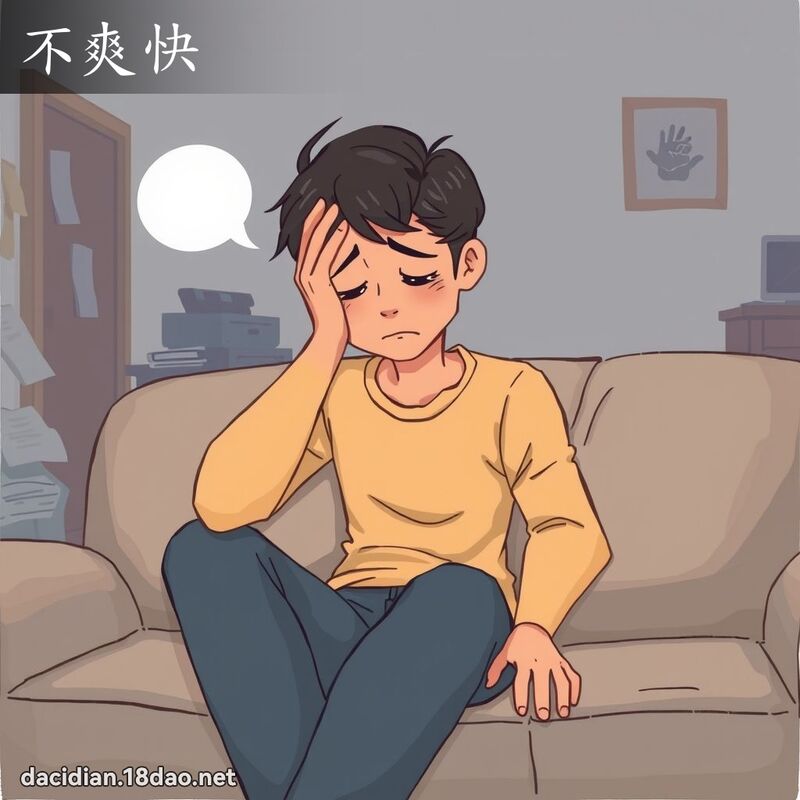 不爽快 - 國語大辭典配圖