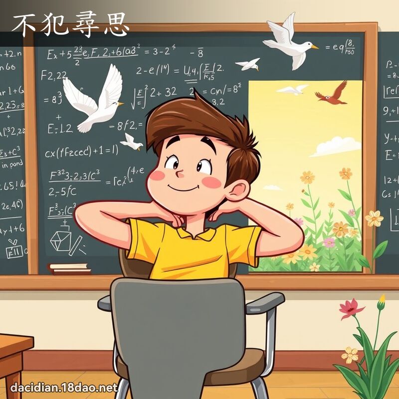 不犯寻思 - 国语大辞典配图