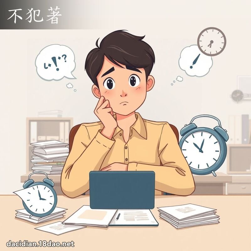 不犯著 - 国语大辞典配图