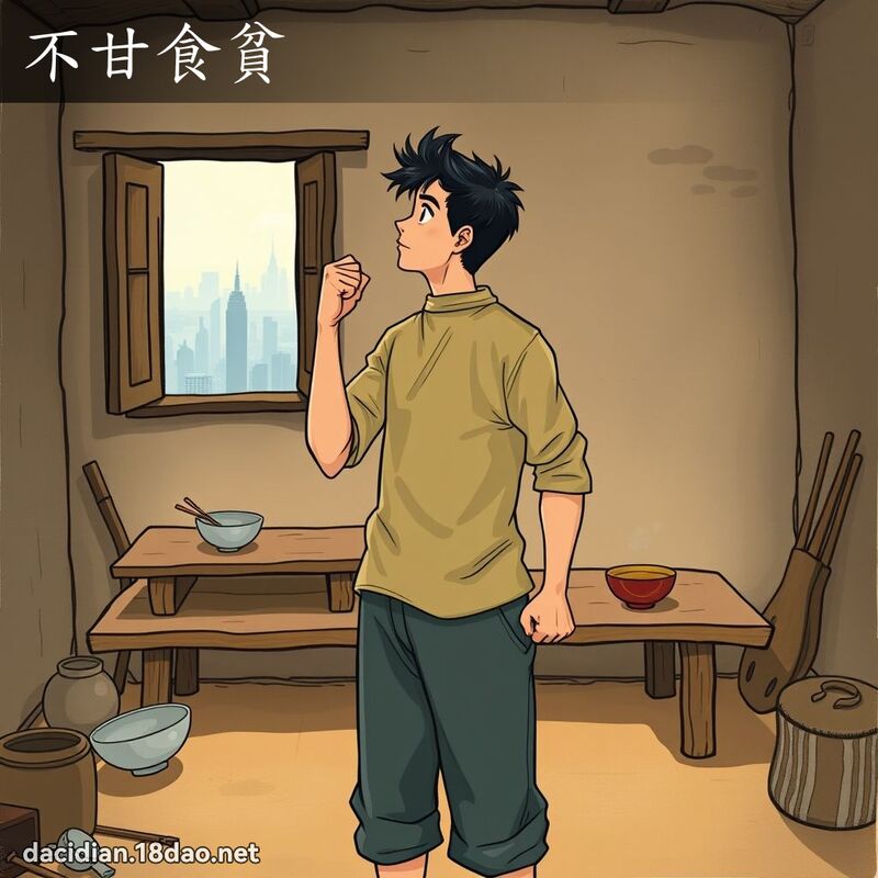 不甘食貧 - 國語大辭典配圖