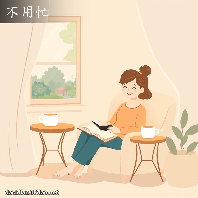 不用忙 - 国语大辞典配图