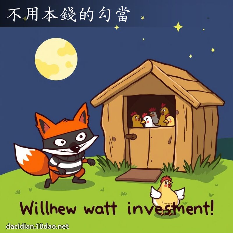 不用本钱的勾当 - 国语大辞典配图