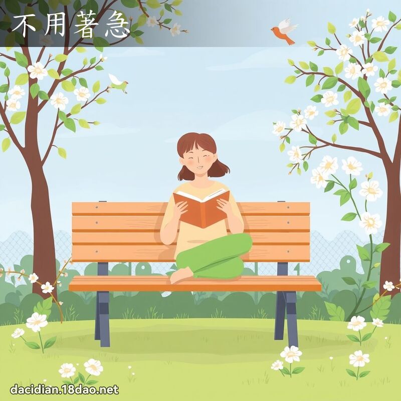 不用著急 - 國語大辭典配圖