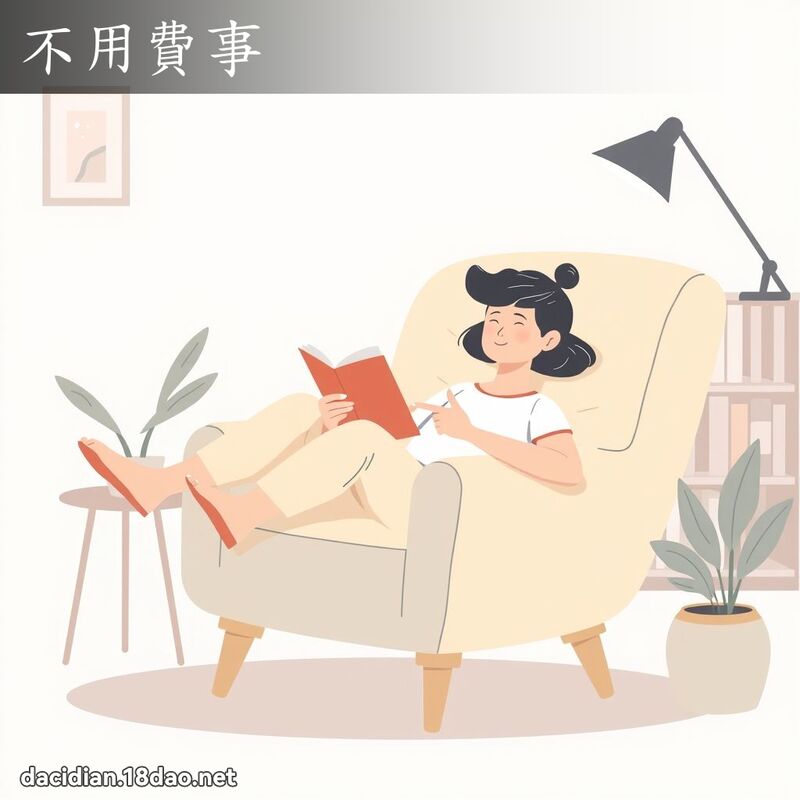 不用费事 - 国语大辞典配图