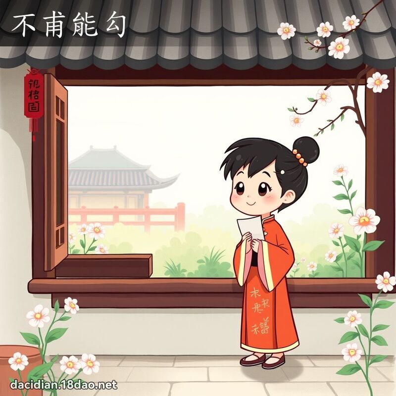 不甫能勾 - 国语大辞典配图