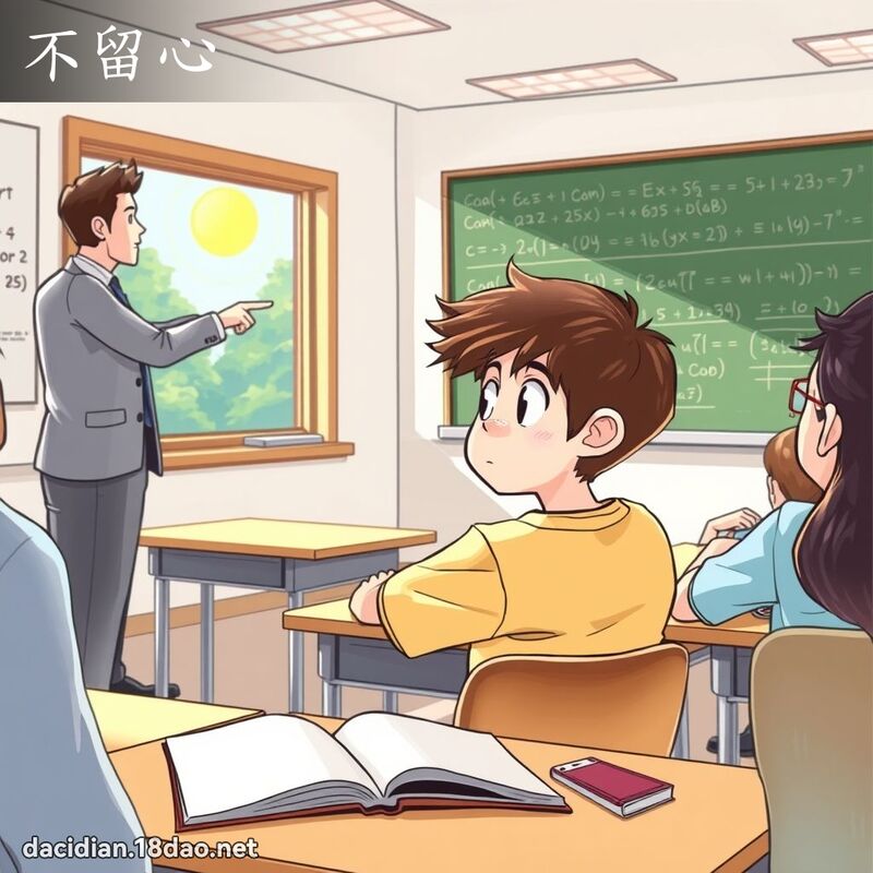 不留心 - 國語大辭典配圖