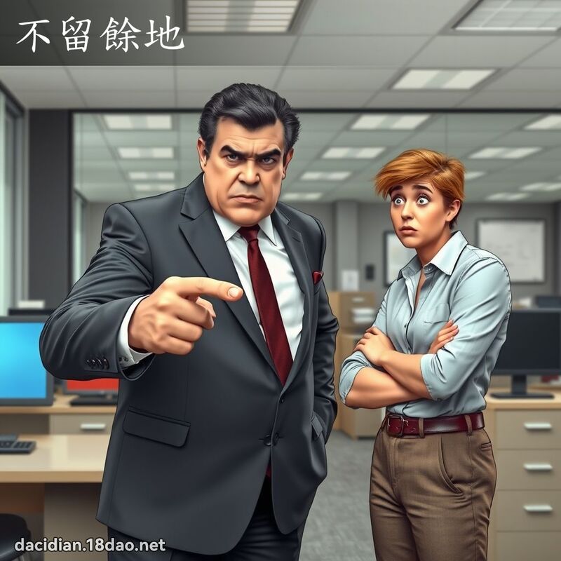 不留余地 - 国语大辞典配图