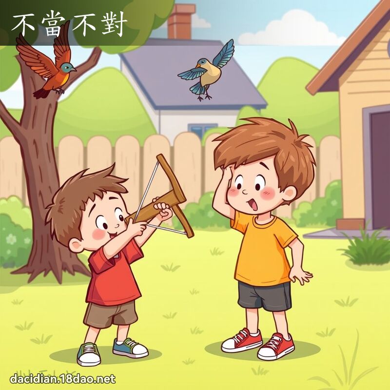 不当不对 - 国语大辞典配图