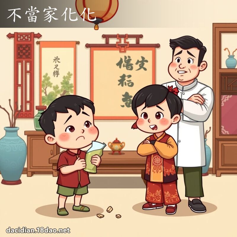 不当家化化 - 国语大辞典配图