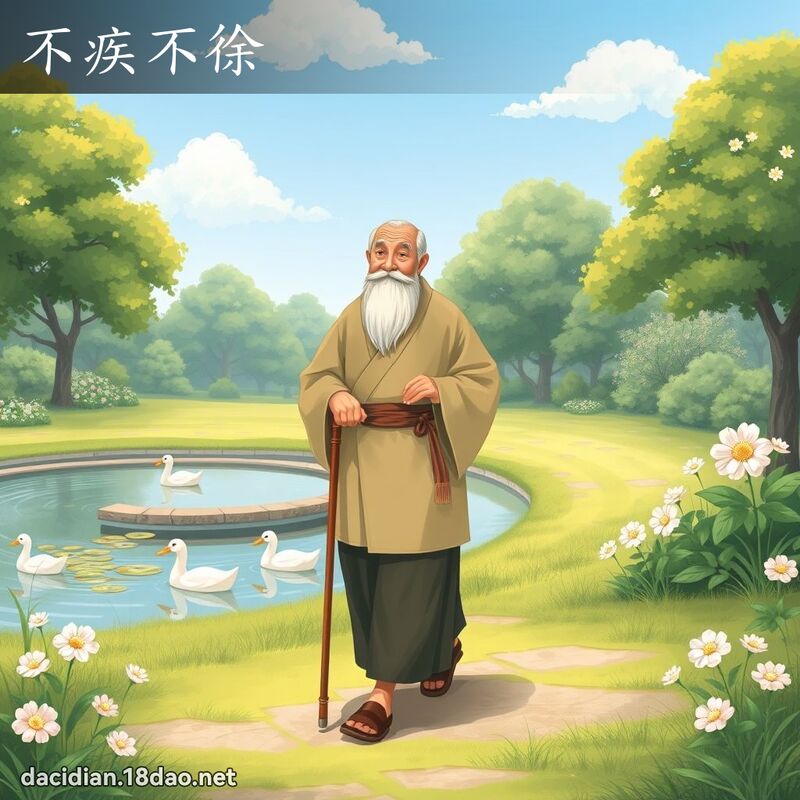 不疾不徐 - 国语大辞典配图