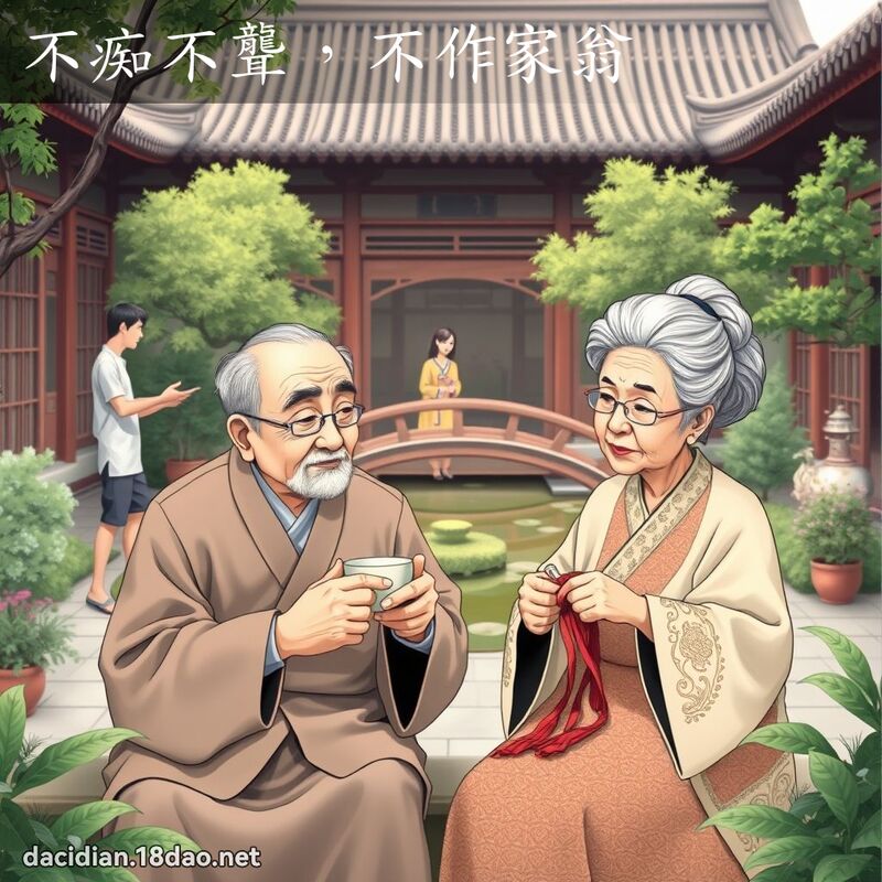 不痴不聋，不作家翁 - 国语大辞典配图