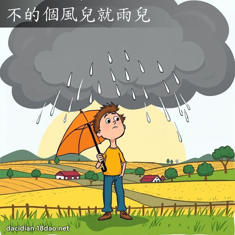 不的个风儿就雨儿 - 国语大辞典配图